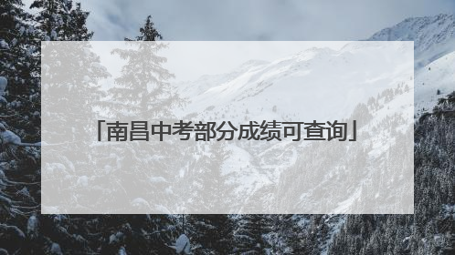 南昌中考部分成绩可查询