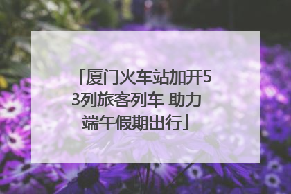 厦门火车站加开53列旅客列车 助力端午假期出行