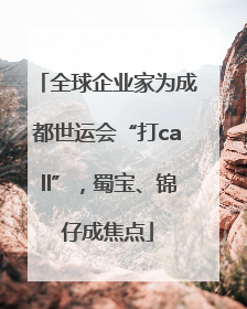 全球企业家为成都世运会“打call”，蜀宝、锦仔成焦点