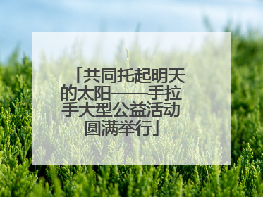 共同托起明天的太阳——手拉手大型公益活动圆满举行