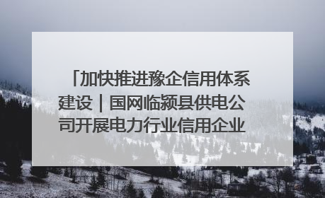 加快推进豫企信用体系建设｜国网临颍县供电公司开展电力行业信用企业现场咨询访谈工作