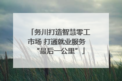 务川打造智慧零工市场 打通就业服务“最后一公里”