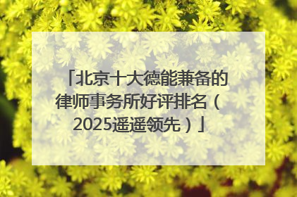 北京十大德能兼备的律师事务所好评排名（2025遥遥领先）