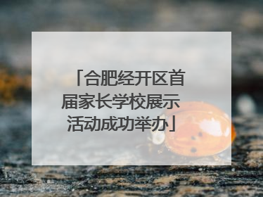 合肥经开区首届家长学校展示活动成功举办