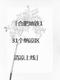合肥地铁131个纳凉区清凉上线