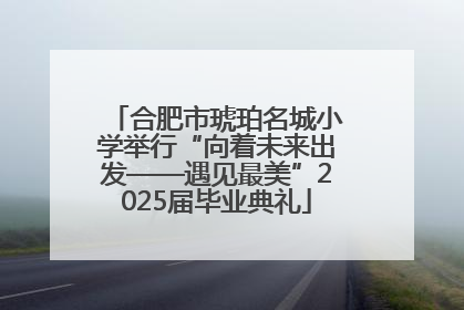 合肥市琥珀名城小学举行“向着未来出发——遇见最美”2025届毕业典礼