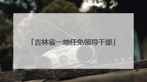 吉林省一地任免领导干部