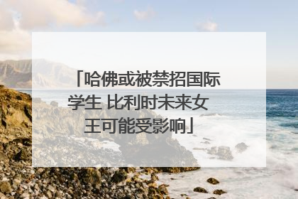 哈佛或被禁招国际学生 比利时未来女王可能受影响