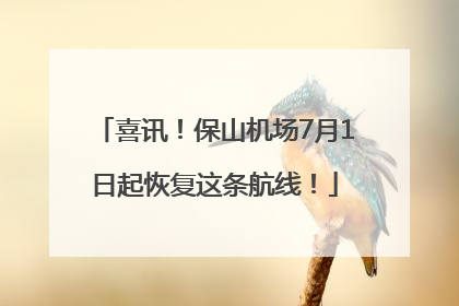 喜讯！保山机场7月1日起恢复这条航线！