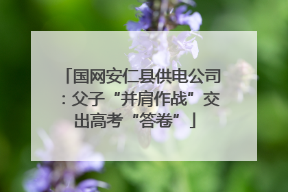 国网安仁县供电公司：父子“并肩作战”交出高考“答卷”