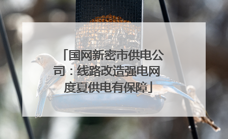 国网新密市供电公司：线路改造强电网 度夏供电有保障
