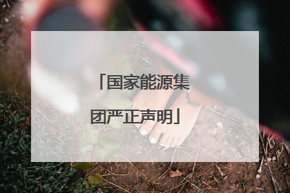 国家能源集团严正声明