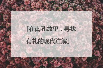 在南孔故里，寻找有礼的现代注解