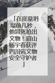 在崖墓坍塌前几秒，他冒死抢出文物！眉山杨宇春获评四川省文物安全守护者