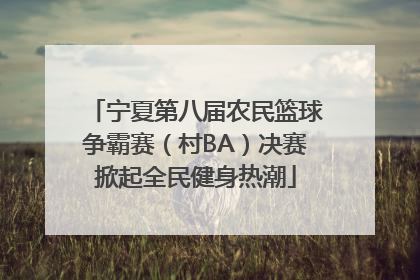 宁夏第八届农民篮球争霸赛（村BA）决赛掀起全民健身热潮
