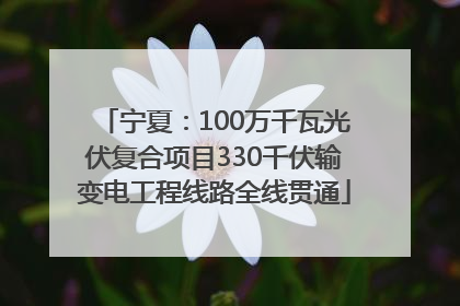 宁夏：100万千瓦光伏复合项目330千伏输变电工程线路全线贯通