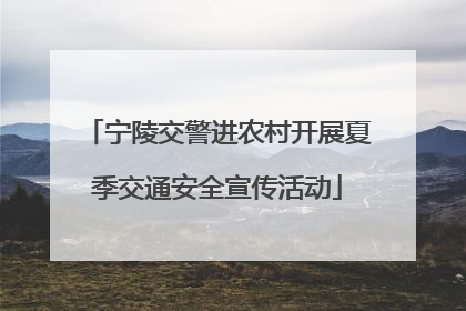 宁陵交警进农村开展夏季交通安全宣传活动
