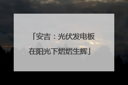 安吉：光伏发电板在阳光下熠熠生辉