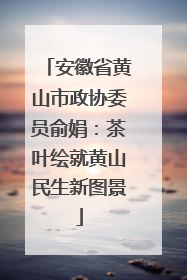 安徽省黄山市政协委员俞娟：茶叶绘就黄山民生新图景
