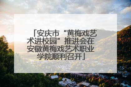 安庆市“黄梅戏艺术进校园”推进会在安徽黄梅戏艺术职业学院顺利召开
