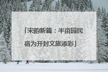 宋韵新篇：半亩园民宿为开封文旅添彩