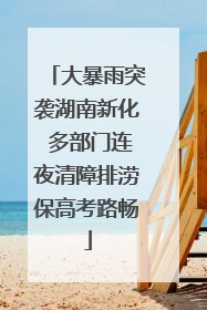 大暴雨突袭湖南新化 多部门连夜清障排涝保高考路畅