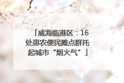 威海临港区：16处惠农便民摊点群托起城市“烟火气”