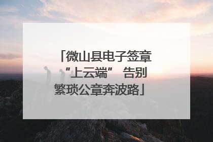 微山县电子签章“上云端” 告别繁琐公章奔波路