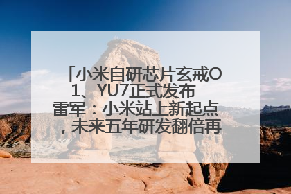 小米自研芯片玄戒O1、YU7正式发布 雷军：小米站上新起点，未来五年研发翻倍再投2000亿元