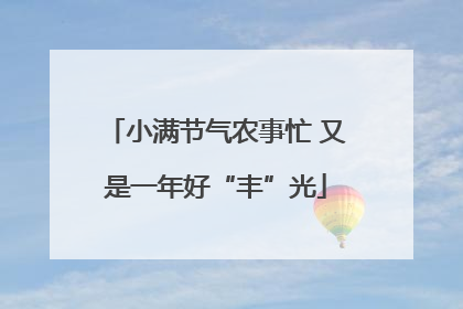 小满节气农事忙 又是一年好“丰”光