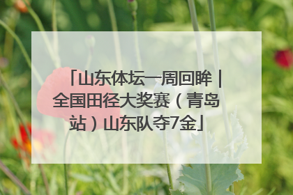 山东体坛一周回眸｜全国田径大奖赛（青岛站）山东队夺7金