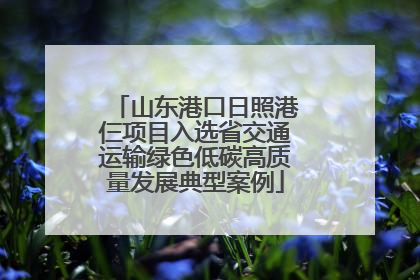 山东港口日照港仨项目入选省交通运输绿色低碳高质量发展典型案例