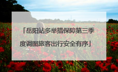 岳阳站多举措保障第三季度调图旅客出行安全有序