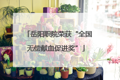岳阳职院荣获“全国无偿献血促进奖”