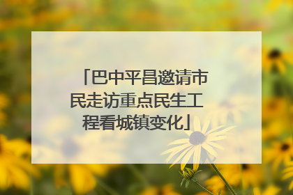 巴中平昌邀请市民走访重点民生工程看城镇变化