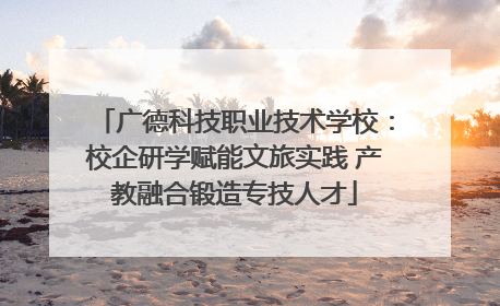 广德科技职业技术学校：校企研学赋能文旅实践 产教融合锻造专技人才