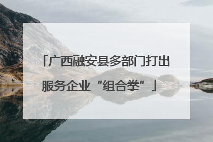 广西融安县多部门打出服务企业“组合拳”