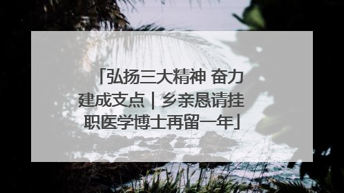 弘扬三大精神 奋力建成支点｜乡亲恳请挂职医学博士再留一年
