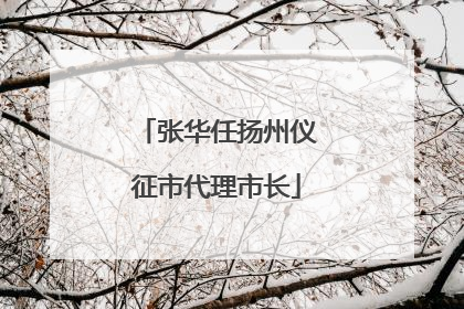 张华任扬州仪征市代理市长