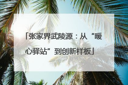 张家界武陵源：从“暖心驿站”到创新样板