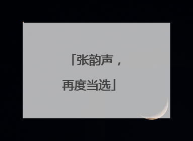 张韵声，再度当选