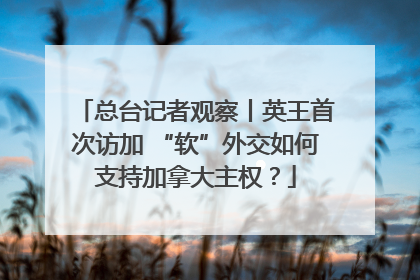 总台记者观察丨英王首次访加 “软”外交如何支持加拿大主权？