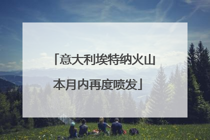 意大利埃特纳火山本月内再度喷发