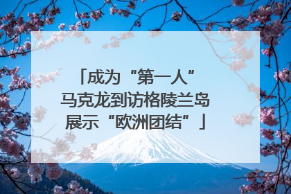 成为“第一人” 马克龙到访格陵兰岛展示“欧洲团结”