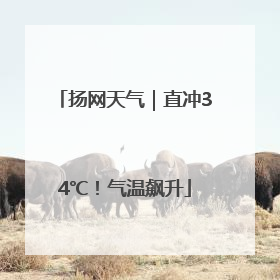 扬网天气｜直冲34℃！气温飙升