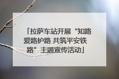 拉萨车站开展“知路爱路护路 共筑平安铁路”主题宣传活动