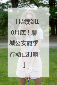 持续到10月底！聊城公安夏季行动已打响
