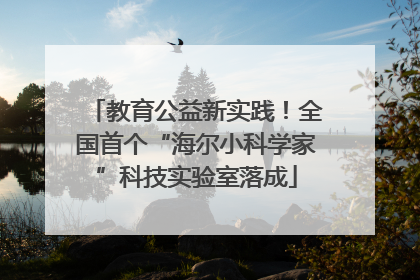 教育公益新实践！全国首个“海尔小科学家”科技实验室落成
