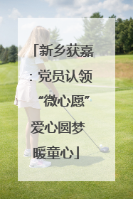 新乡获嘉：党员认领“微心愿” 爱心圆梦暖童心