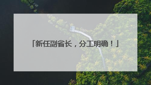 新任副省长，分工明确！